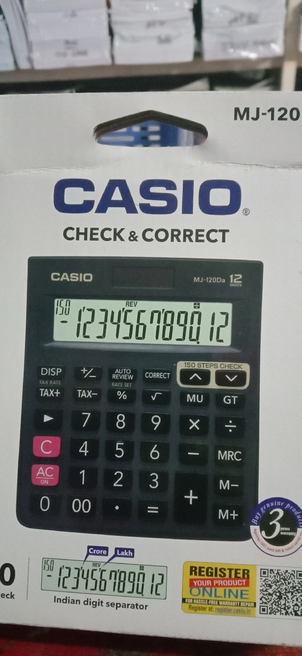 Calculator - black, 150 steps check