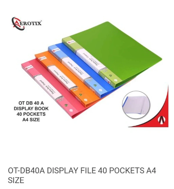 Pocket File (40 leaf)A4 Size  - Above 20pcs we wholesale