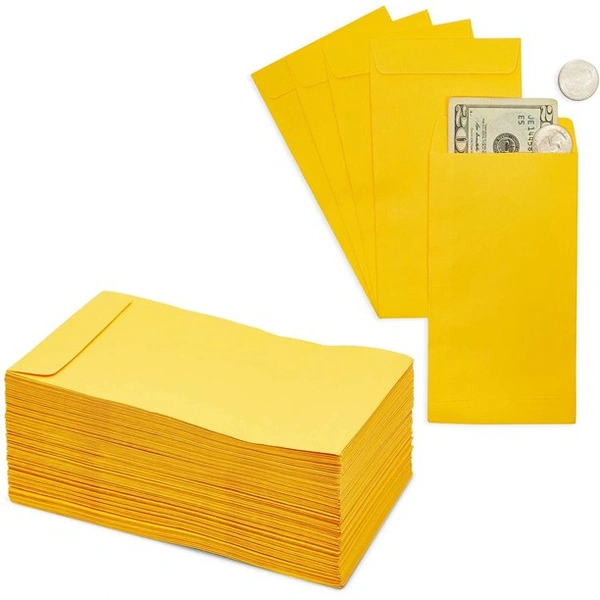 Envelop 10x4½ Laminate - yellow, 1pcs price 5/- ( in Bandel 180/-)