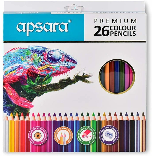 APSARA Colour Pencil 26 Shade  - 