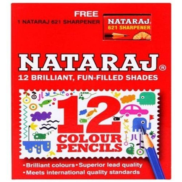 Nataraj Colour Pencil - 12 colours, short