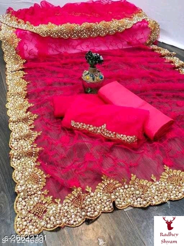 Saree - red , free size