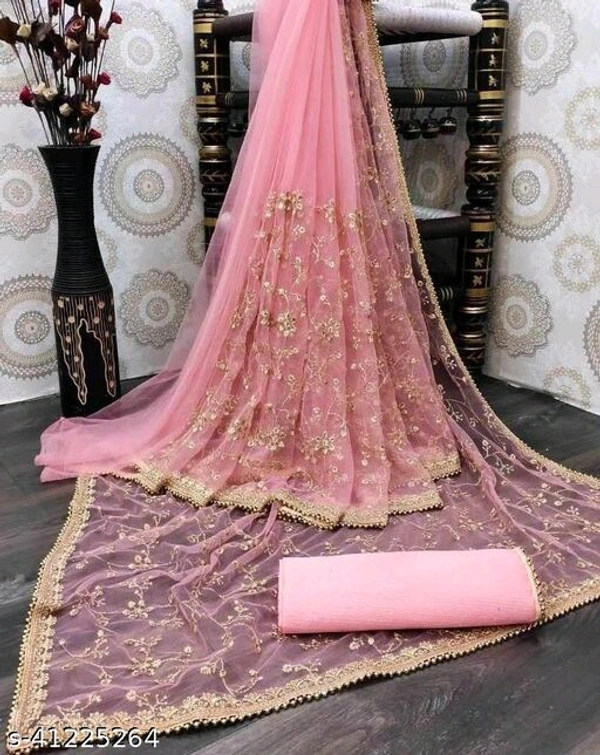 Saree Women - Wedding SareeSaree Fabric: NetBlouse: Running BlouseBlouse Fabric: Mulberry SilkPattern: Embroidered,  SareeSaree Fabric: NetBlouse: 5.5 saree