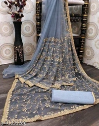 Saree Women - Wedding SareeSaree Fabric: NetBlouse: Running BlouseBlouse Fabric: Mulberry SilkPattern: Embroidered,  SareeSaree Fabric: NetBlouse: 5.5 saree
