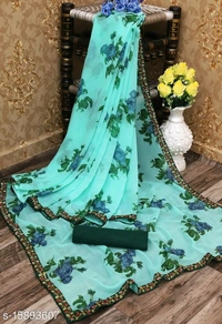 Woman Saree - Catalog Name:*Aagyeyi Attractive Sarees*Saree Fabric: GeorgetteBlouse: Running BlouseBlouse Fabric: , ,5.5