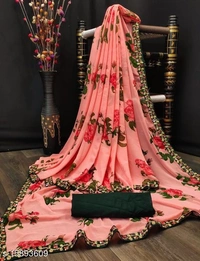 Woman Saree - Catalog Name:*Aagyeyi Attractive Sarees*Saree Fabric: GeorgetteBlouse: Running BlouseBlouse Fabric: , ,5.5