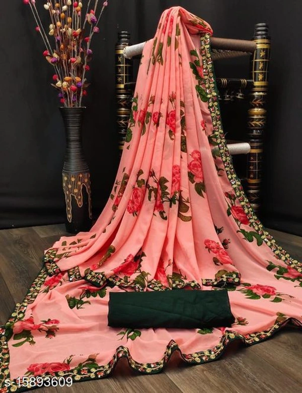 Woman Saree - Catalog Name:*Aagyeyi Attractive Sarees*Saree Fabric: GeorgetteBlouse: Running BlouseBlouse Fabric: , ,5.5