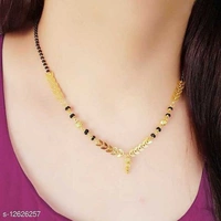 Alphabet  Mangalsutra - Alphabet name  Mangalsutra With free Gift Base Metal: AlloyPlating: Gold PlatedStone Type: Artificia, 18in
