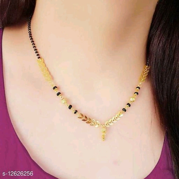 Alphabet  Mangalsutra - Alphabet name  Mangalsutra With free Gift Base Metal: AlloyPlating: Gold PlatedStone Type: Artificia, 18in