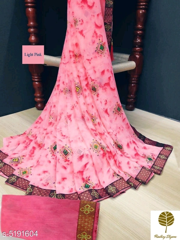 Banita Fashionable Saree - Checkout this latest SareesProduct Name: *New Georgette Saree With Hevay Stitched Blouse*Saree Fabri, 5.5