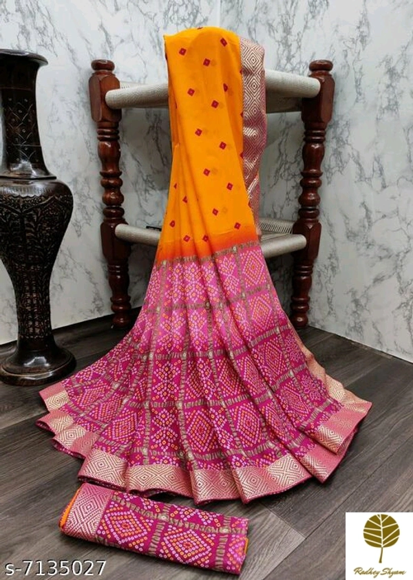 Banita Fashionable Saree - Checkout this latest SareesProduct Name: *New Georgette Saree With Hevay Stitched Blouse*Saree Fabri, 5.5