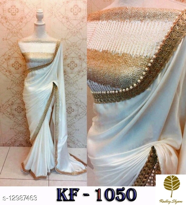 Banita Fashionable Saree - WHITE SAREE WITH FANCY BORDERSaree Fabric: GeorgetteBlouse: Separate Blouse PieceBlouse Fabric: Silk