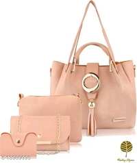 Beg - Women PU Leather Hand Bag & Sling bags (Combo of 3) Material: Faux Leather/Leatherette No. of Compar