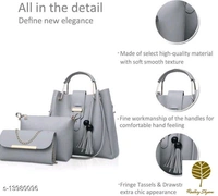Beg - Women PU Leather Hand Bag & Sling bags (Combo of 3) Material: Faux Leather/Leatherette No. of Compar