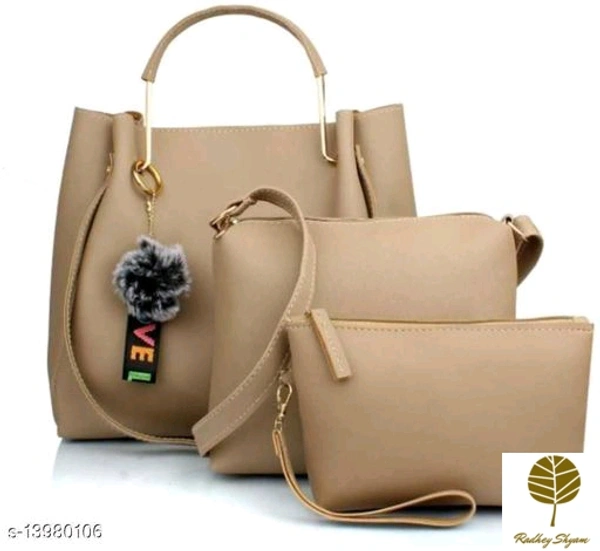 Beg - Women PU Leather Hand Bag & Sling bags (Combo of 3) Material: Faux Leather/Leatherette No. of Compar