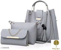 Beg - Women PU Leather Hand Bag & Sling bags (Combo of 3) Material: Faux Leather/Leatherette No. of Compar