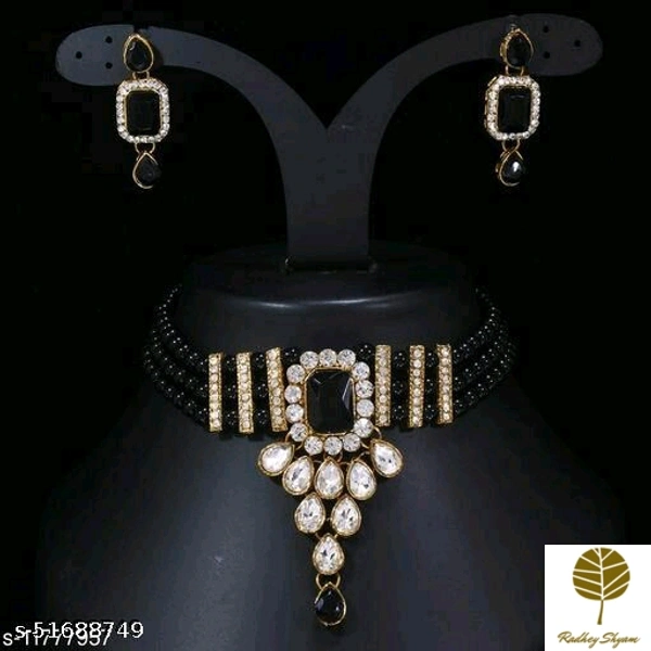 ! Choker necklace - all, Kundan Choker Necklace set with earrning and tops Base Metal: AlloyPlating: Gold PlatedStone Type: C