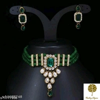 ! Choker necklace - all, Kundan Choker Necklace set with earrning and tops Base Metal: AlloyPlating: Gold PlatedStone Type: C