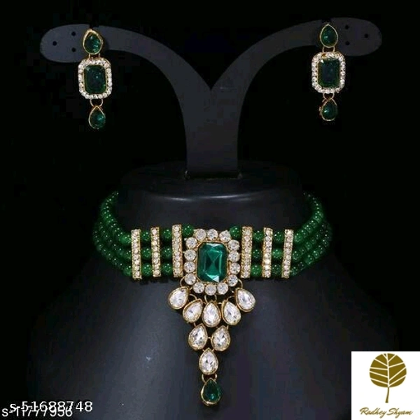! Choker necklace - all, Kundan Choker Necklace set with earrning and tops Base Metal: AlloyPlating: Gold PlatedStone Type: C