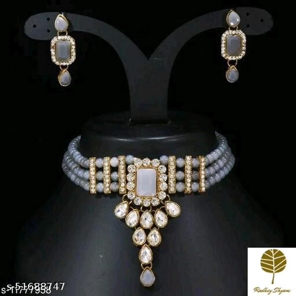 ! Choker necklace - all, Kundan Choker Necklace set with earrning and tops Base Metal: AlloyPlating: Gold PlatedStone Type: C