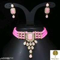 ! Choker necklace - all, Kundan Choker Necklace set with earrning and tops Base Metal: AlloyPlating: Gold PlatedStone Type: C