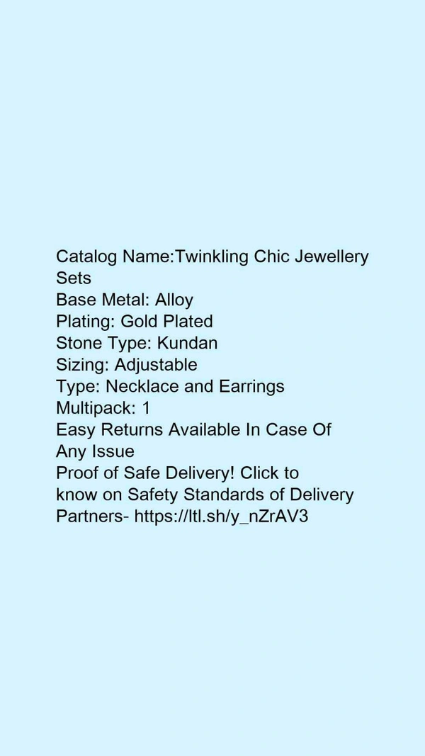e: Necklace and Earrings Fashion Latest Choker Design Traditional Stylish Fancy Pearl Necklace Jewellery Set  - Jewellery Set SetBase Metal: AlloyPlating: Gold PlatedStone Type: KundanSizing: AdjustableType: Neck