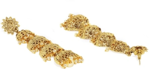  Gold-Plated Classic Brass Jhumki EarringFor Women, GirlsContemporary CollectionGold-plated PlatedMade  - Kord Store Gold-Plated Classic Brass Jhumki EarringFor Women, GirlsContemporary CollectionGold-plate
