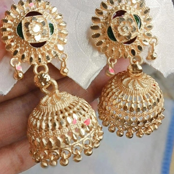 Jhamki - One Gram Gold JhumkaName: One Gram Gold JhumkaBase Metal: BrassPlating: 1Gram GoldSizing: Non-Adjust, One Gram Gold JhumkaName: One Gram Gold JhumkaBase Metal: BrassPlating: 1Gram GoldSizing: Non-Adjust