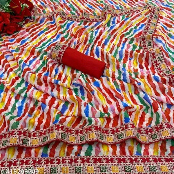 high  Catalog Name:*Aagyeyi Alluring Sizes:  - malti, Size: 5.5 m Blouse  Size: 0.8 m