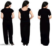 Catalog Name:*Aradhya Attractive Women Nightdresses*Fabric: SatinSleeve Length: Short SleevesPattern:  - S M