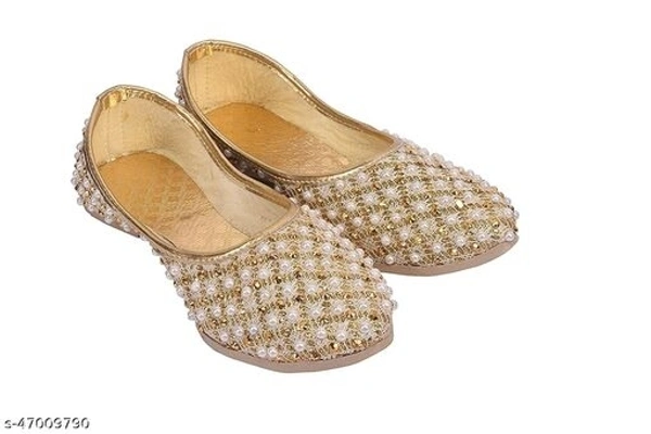 Women's Jutti Flat - Golden  - golden , 5