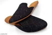 Self Pattern Juttis - Black  - 6
