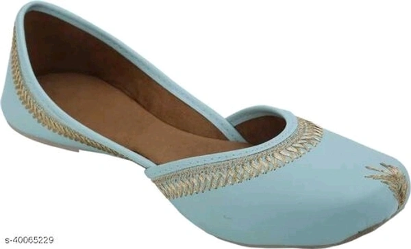Classic Punjabi Jutti - Teal - 5