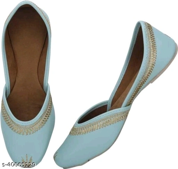 Classic Punjabi Jutti - Teal - 7