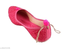 Self Embroidered Jutti - Pink - 9