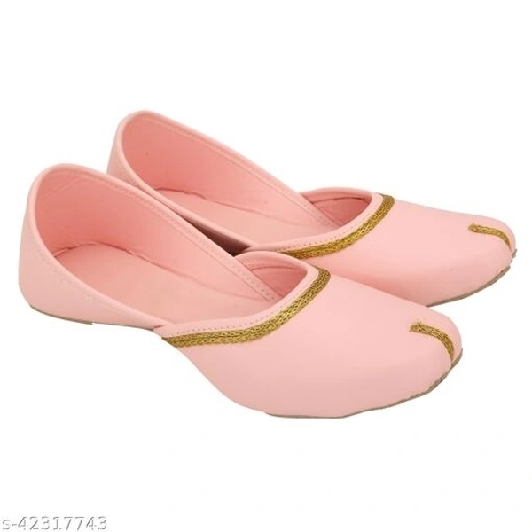 Classic Punjabi Jutti - Peach - 7