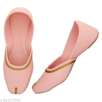 Classic Punjabi Jutti - Peach - 7
