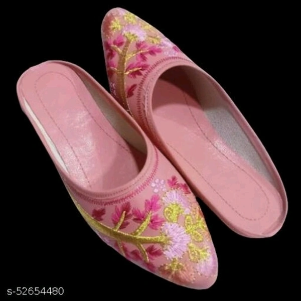 Embroidered Mules - Pink - 5