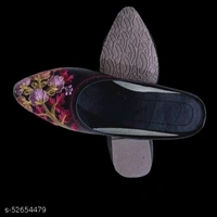 Embroidered Mules - Black  - 7