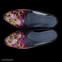 Embroidered Mules - Black  - 7