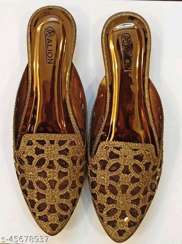 Party Ready Mules - Dark Golden -  