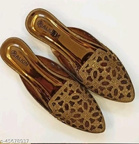 Party Ready Mules - Dark Golden -  