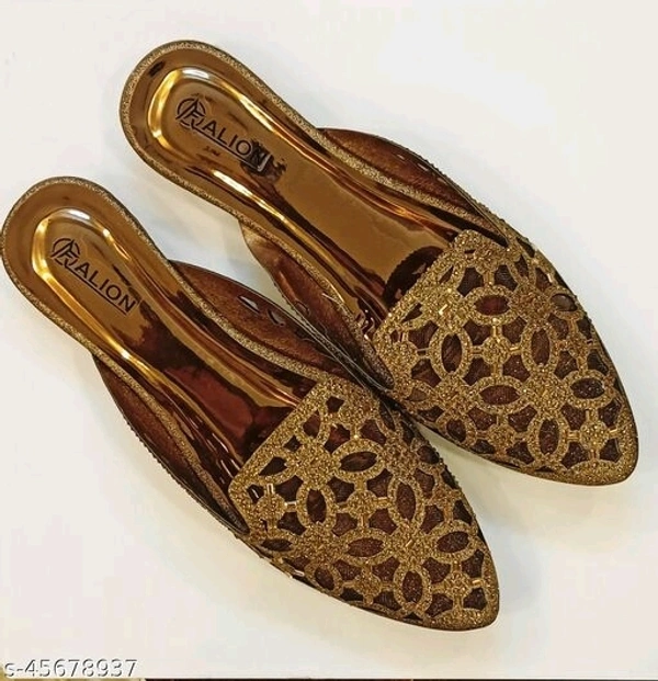 Party Ready Mules - Dark Golden -  
