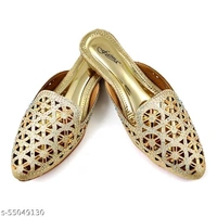 Party Ready Mules - Light Golden  - 7