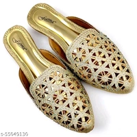 Party Ready Mules - Light Golden  - 7
