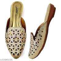 Party Ready Mules - Light Golden  - 7