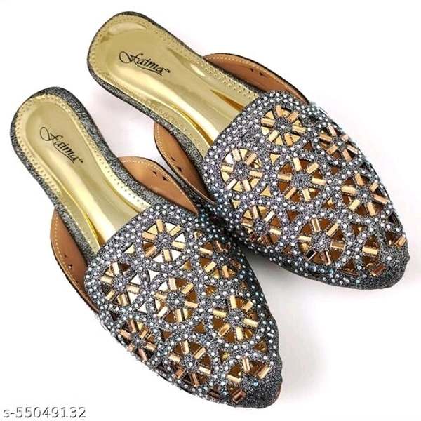Party Ready Mules - Grey - 7