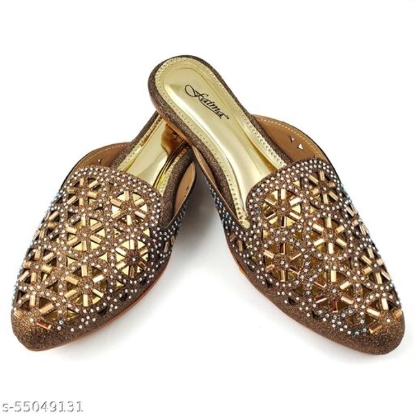 Party Ready Mules - Gold  - 7