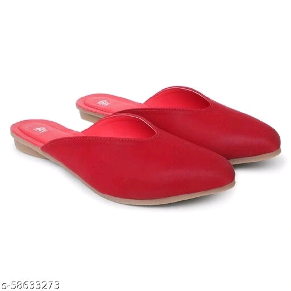 Elegant Formal Mules - Red -  