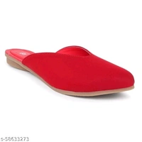 Elegant Formal Mules - Red -  